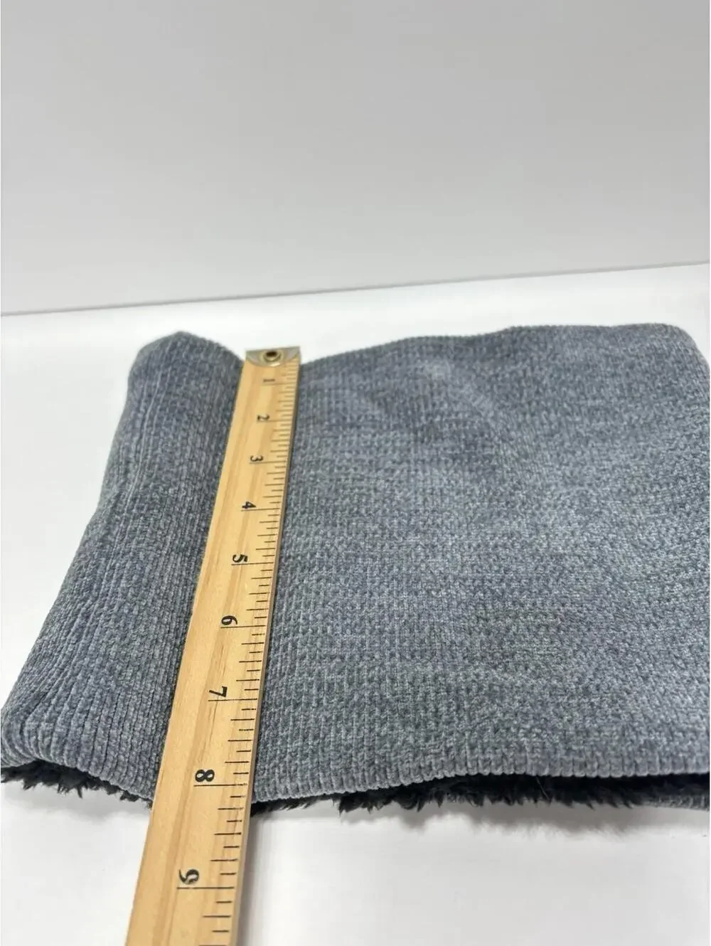 Grey Winter Fleece Neck Warmer Thick Knit Windproof Gaiter Unisex New